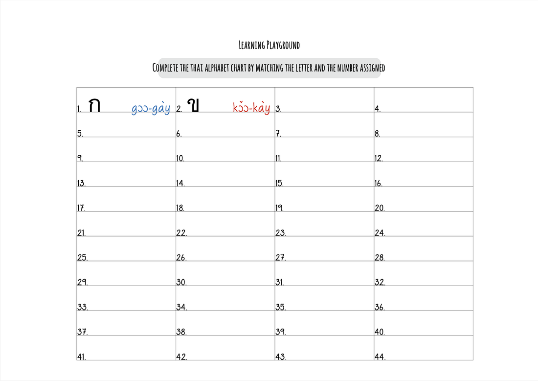 Alphabet module worksheet sample